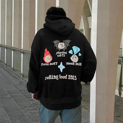 Land in Portugal!, Rolling Loud & Skull Printing Hoodie.