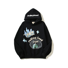 Land in Portugal!, Rolling Loud & Skull Printing Hoodie.