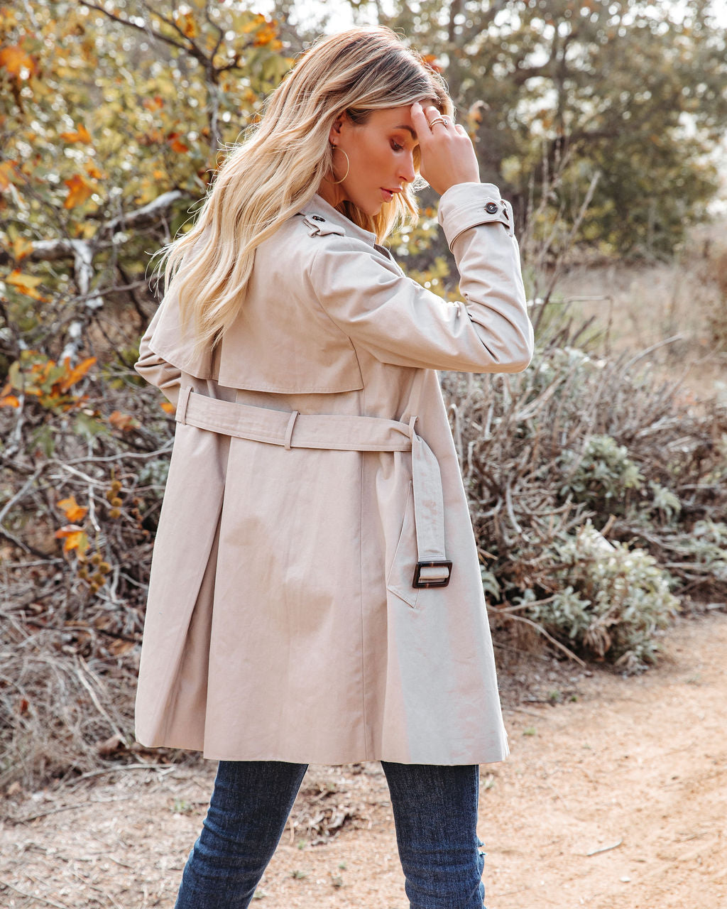 Larson Cotton Pocketed Trench Coat