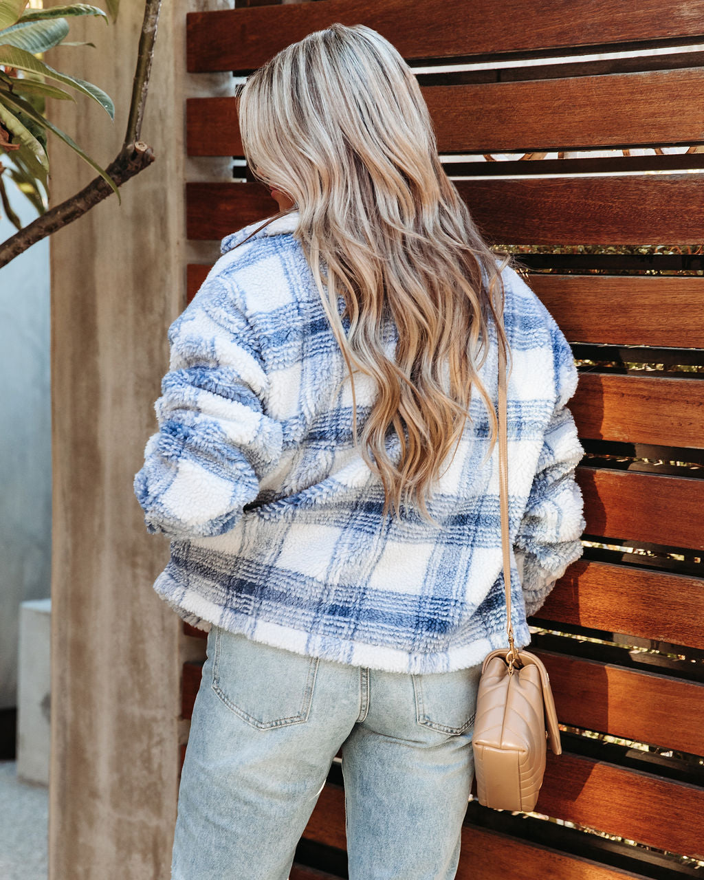 LA Winter Pocketed Plaid Button Down Jacket