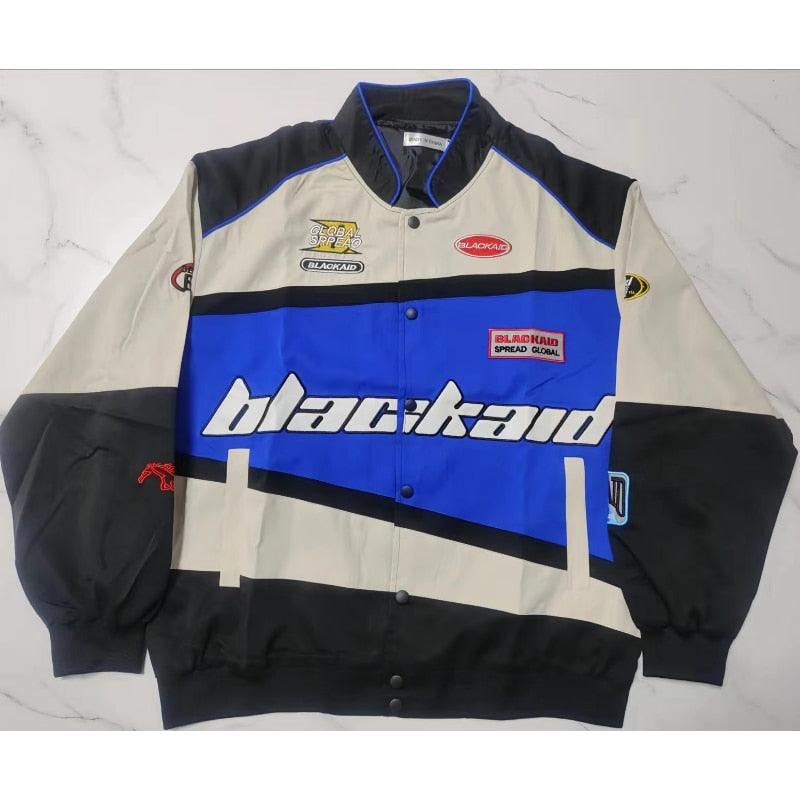 Letter Embroidery Motorcycle Jacket
