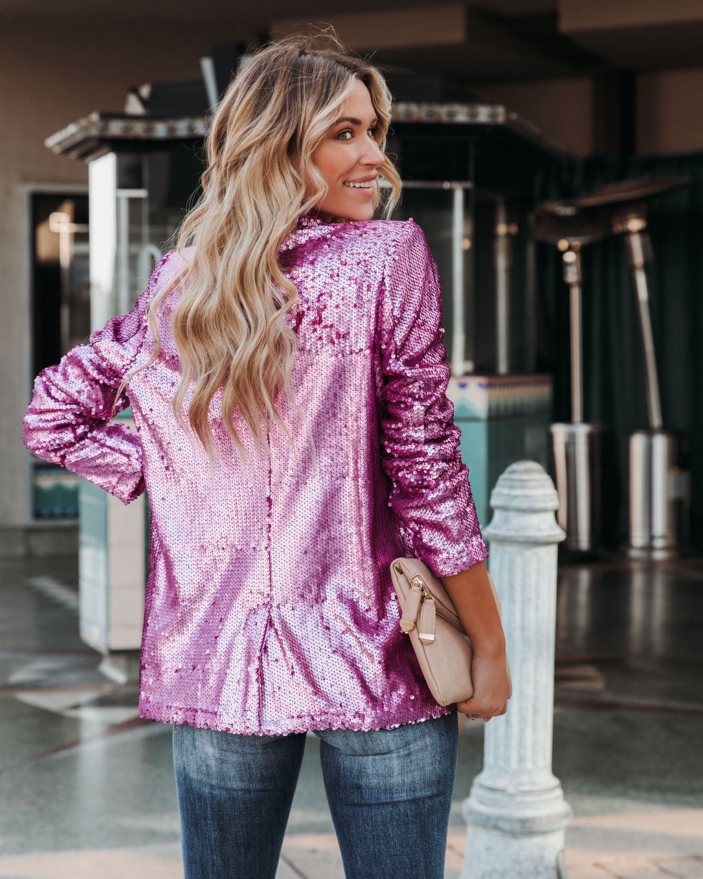 Life Of The Party Sequin Blazer - Pink