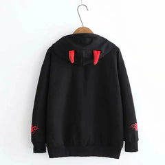 Little Devil Horns Gothic Hoodie