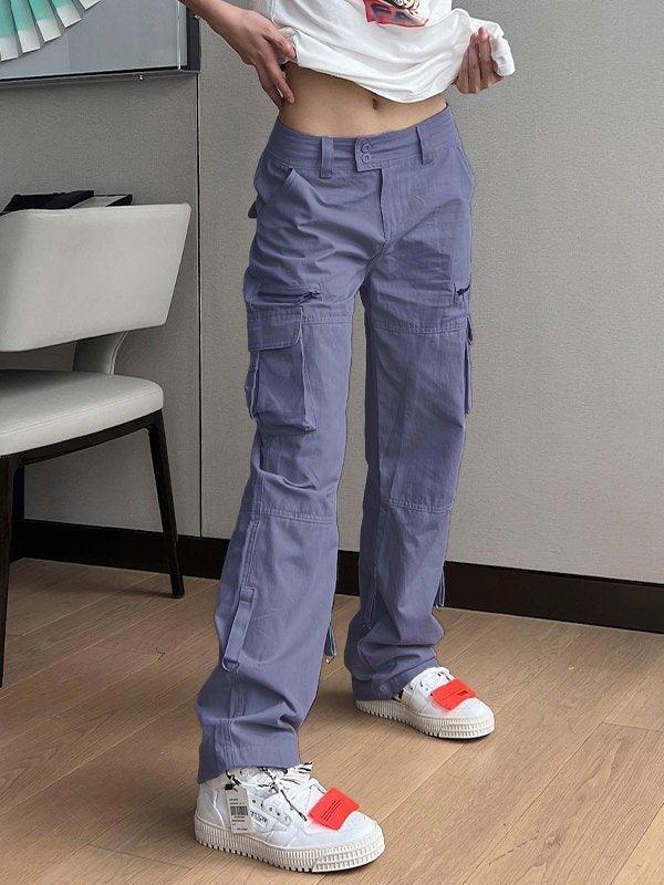 Low Waist Baggy Parachute Cargo Pants - HouseofHalley