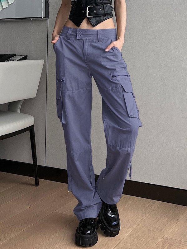 Low Waist Baggy Parachute Cargo Pants - HouseofHalley