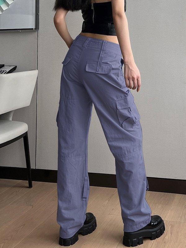 Low Waist Baggy Parachute Cargo Pants - HouseofHalley