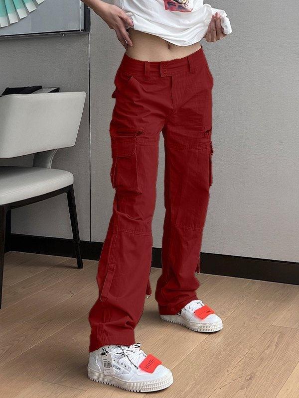 Low Waist Baggy Parachute Cargo Pants - HouseofHalley