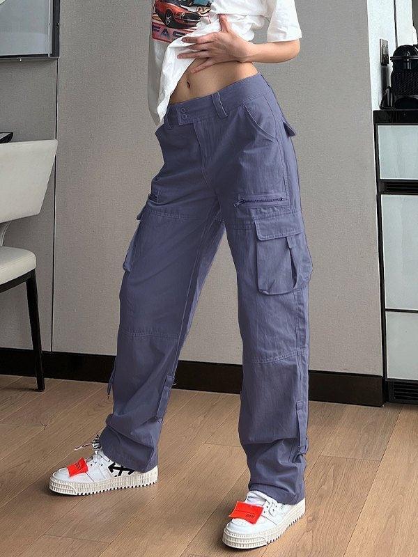 Low Waist Baggy Parachute Cargo Pants - HouseofHalley