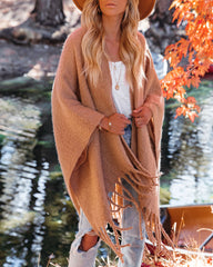 Liyana Soft Fringe Poncho