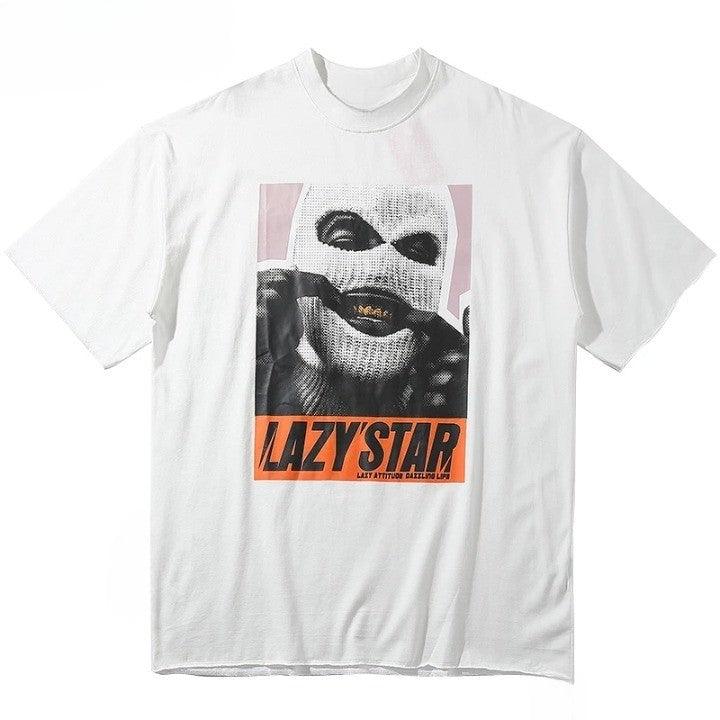 Masked Man Printed Oversize T-Shirt