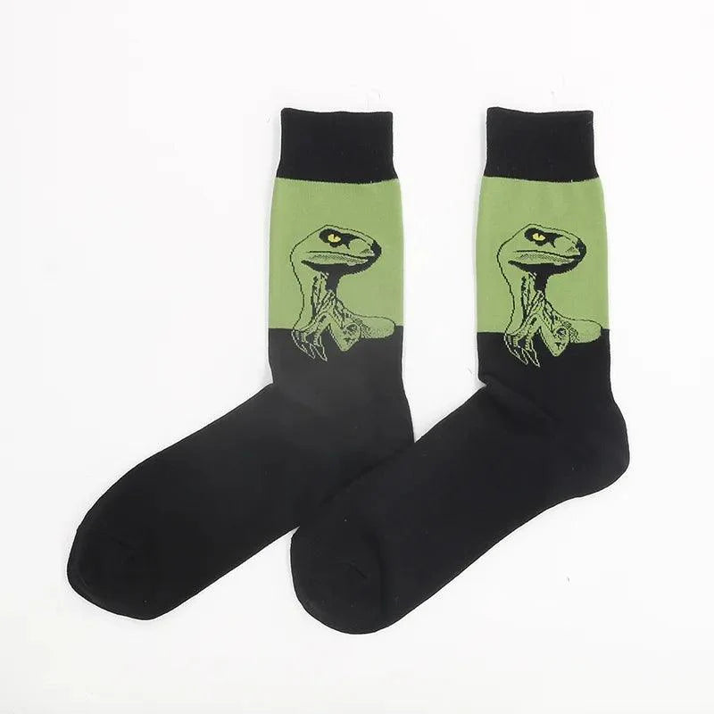 Men's Cotton Socks Warm Print Animal Dinosaur Funny Winter Women's Set Gifts Sock From The Factory Dropshipping Contact Us