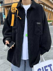 Men's Simple Pocket Corduroy Long Sleeve Shirt - HouseofHalley