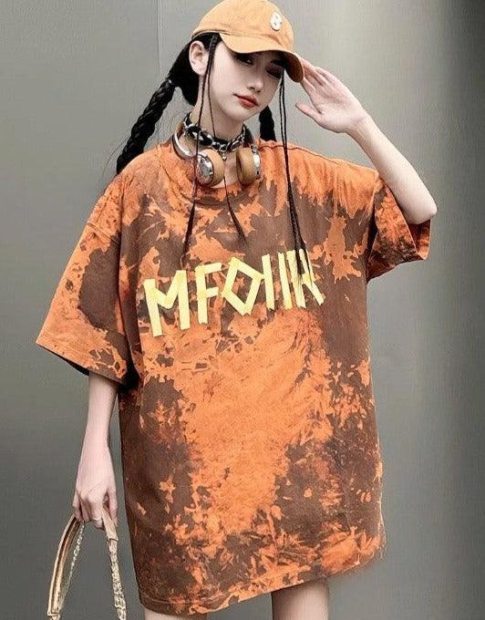 "MFOIIR" Tie Dye Oversized T-Shirt