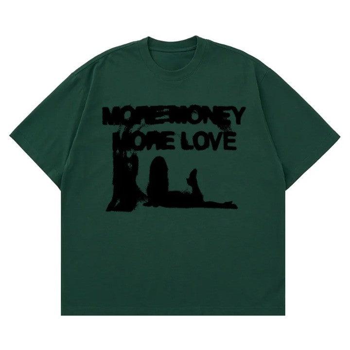 "MORE MONEY MORE LOVE" Y2K Oversized T-Shirt