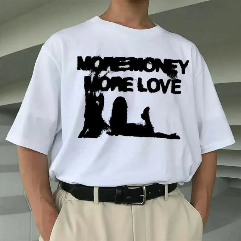 "MORE MONEY MORE LOVE" Y2K Oversized T-Shirt