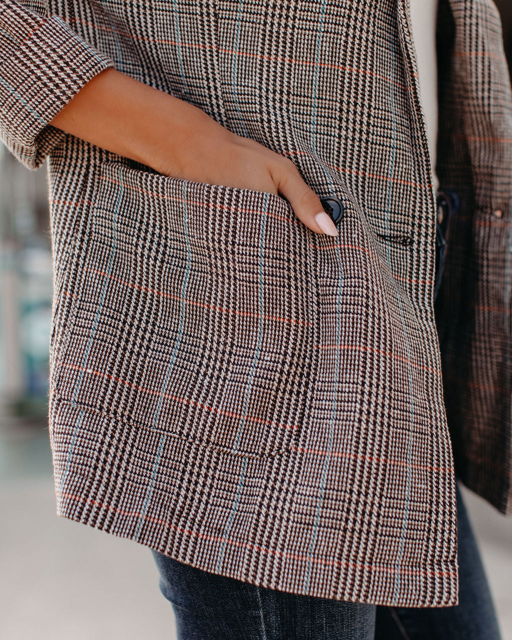 Muir Pocketed Plaid Blazer