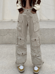 Multi Pockets Vintage Baggy Cargo Jeans - HouseofHalley