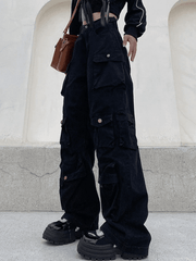 Multi Pockets Vintage Baggy Cargo Jeans - HouseofHalley