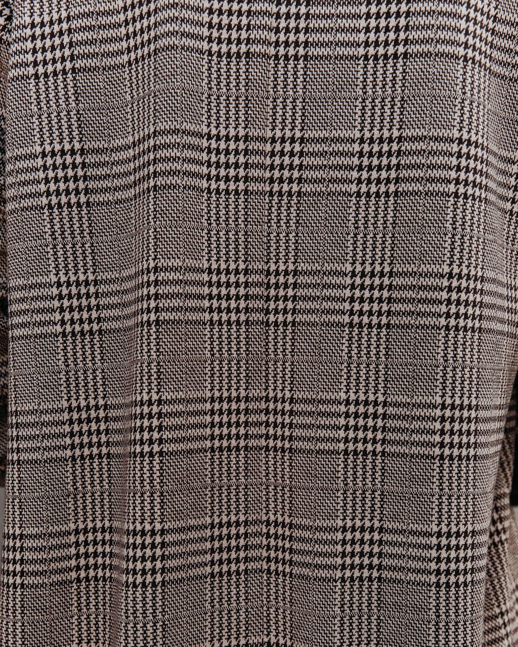 New Jersey Pocketed Plaid Knit Coatigan