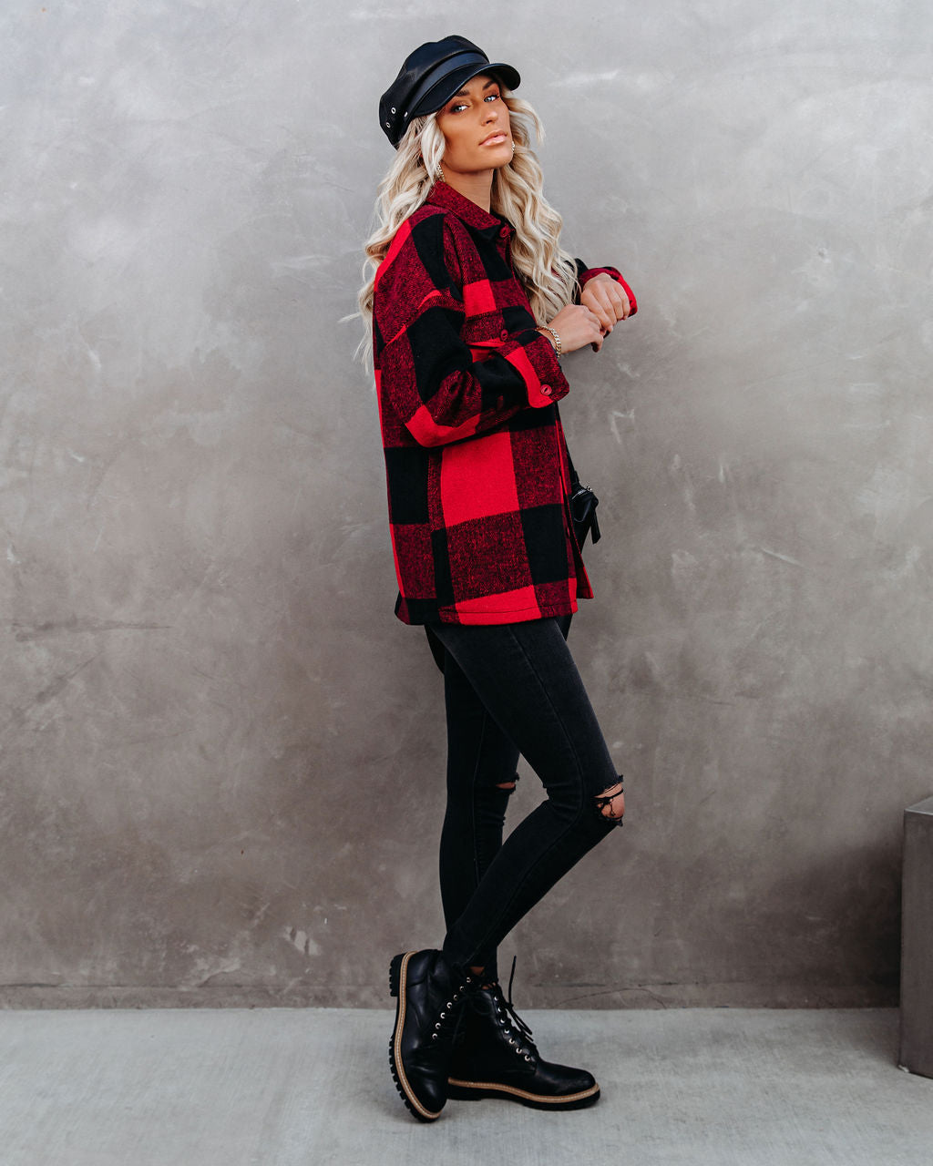 Nicolas Plaid Button Down Shacket