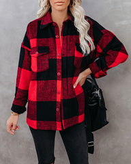 Nicolas Plaid Button Down Shacket