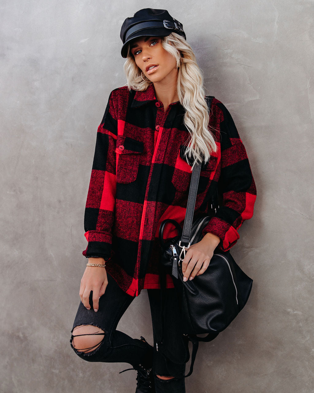 Nicolas Plaid Button Down Shacket