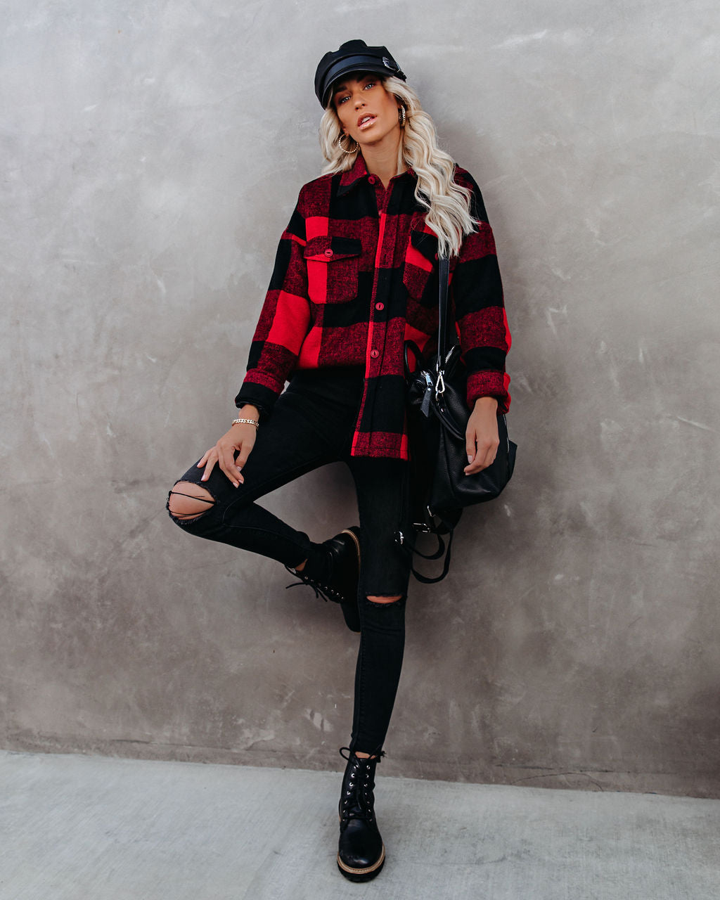 Nicolas Plaid Button Down Shacket