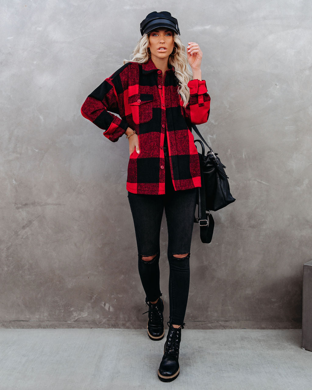 Nicolas Plaid Button Down Shacket