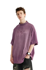 NO MUSIC Washed Oversized T-Shirt