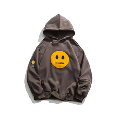Zipper-Mouth Emoji Hoodie