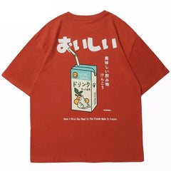 Orange Juice Embroidery T-Shirt