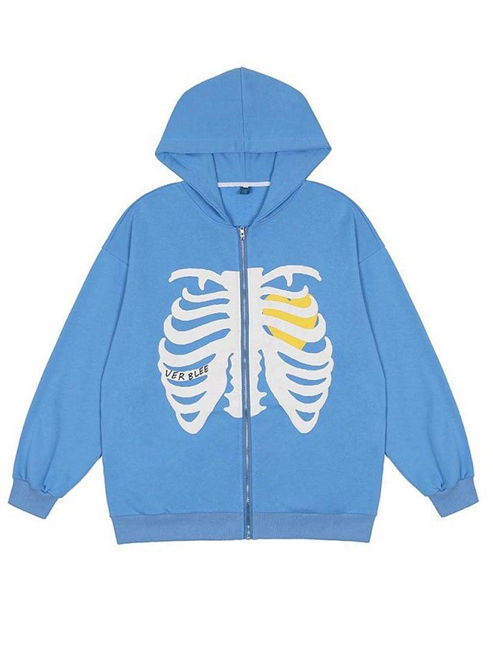 Skull Skater Graceful Print Hoodie