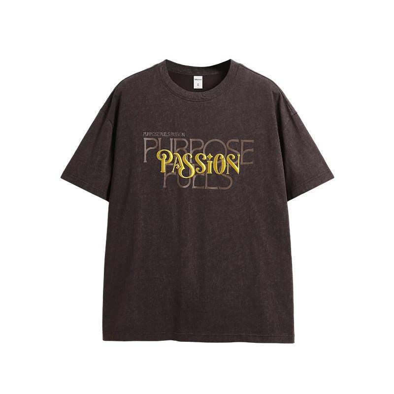 Casual Letter Printed "Passion" T-Shirt