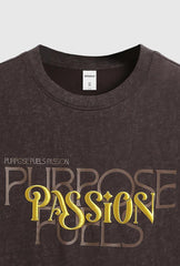 Casual Letter Printed "Passion" T-Shirt