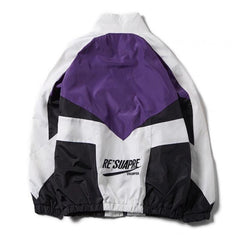 Patchwork Windbreaker Jacket