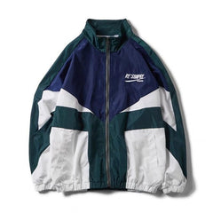 Patchwork Windbreaker Jacket