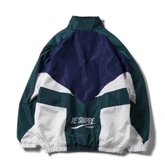 Patchwork Windbreaker Jacket