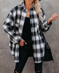 Paxon Plaid Button Down Shacket