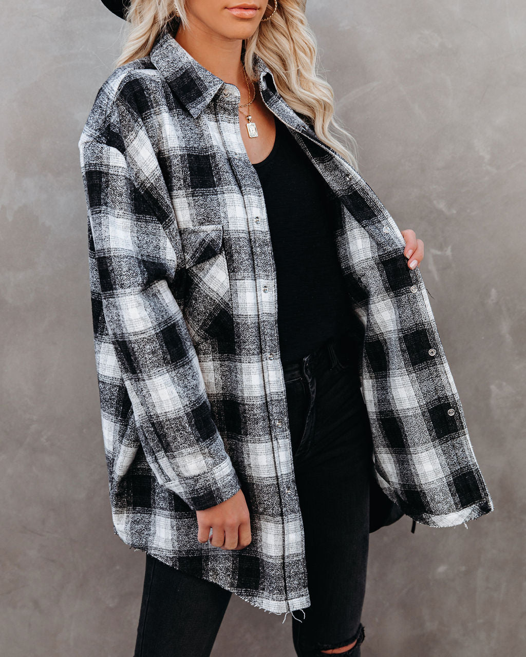 Paxon Plaid Button Down Shacket