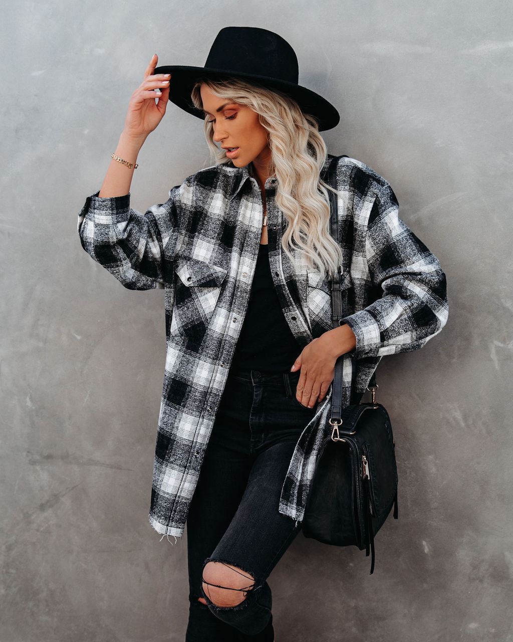 Paxon Plaid Button Down Shacket