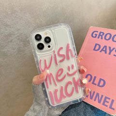 Pink Wishes Letter Phone Case For iPhone