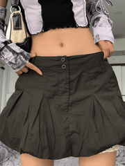 Pleat Cargo Wrap Hip Mini Skirt - HouseofHalley