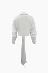 Pleated Deep V-neck Blouse - HouseofHalley