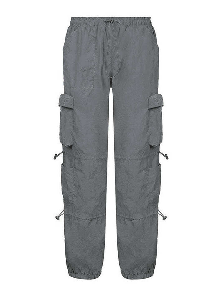 Pocket Patched Drawstring Cargo Pants - HouseofHalley