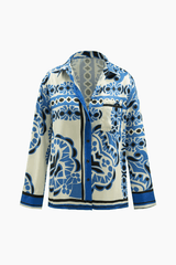 Printed Chest Pocket Long Sleeve Shirt - HouseofHalley