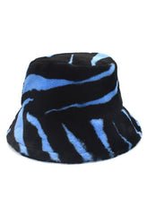 Printed Fuzzy Warm Bucket Hat - HouseofHalley