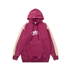Star Emblem Contrast Hoodie