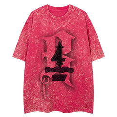 R-2037 Punk Letter Print T-Shirt