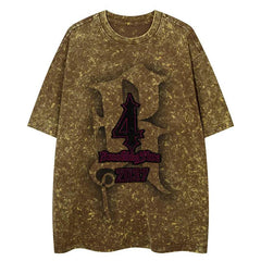 R-2037 Punk Letter Print T-Shirt