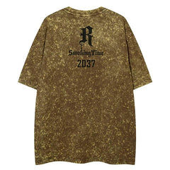 R-2037 Punk Letter Print T-Shirt